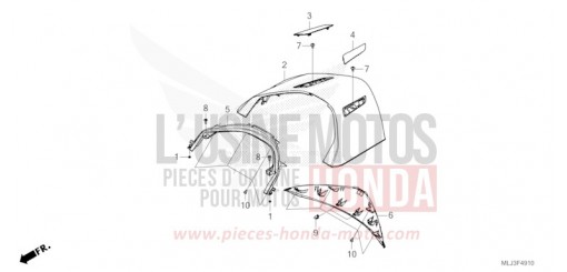 COUVERCLE SUP. CENTRE ARRIERE GL1800BDP de 2023